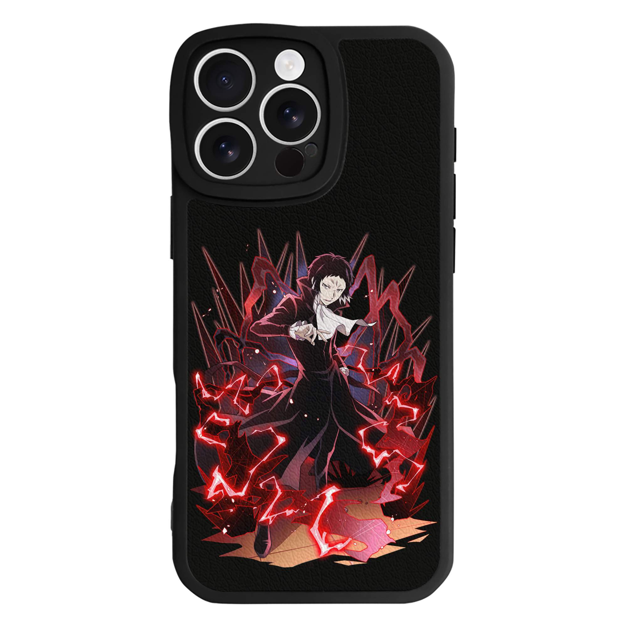 （画像用） 文豪ストレイドッグス Bungo Stray Dogs 【iPhone 16シリーズ対応】シリコンスマホケース（レザー調） 材質：シリコン